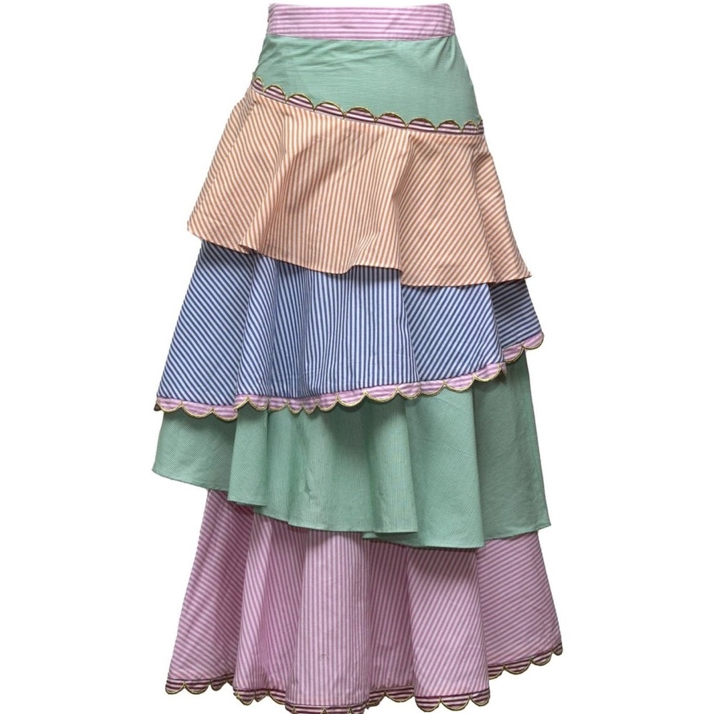 Celia B Wanderlust Colorful Tiered Maxi Skirt